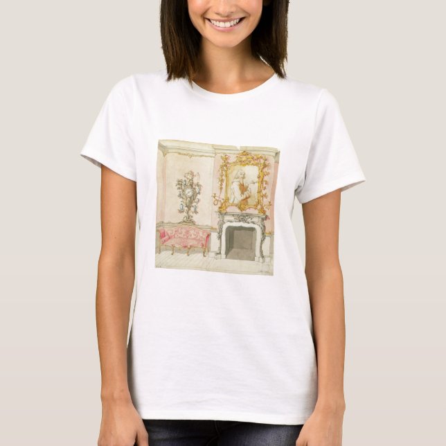 Camiseta Proposta de interior da sala de desenho, 1755-60 ( (Frente)