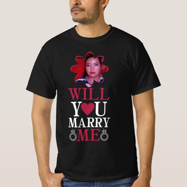 Camiseta 'Proposta-Você Vai Casado-Me-Noivado-Pic Personali (Frente)