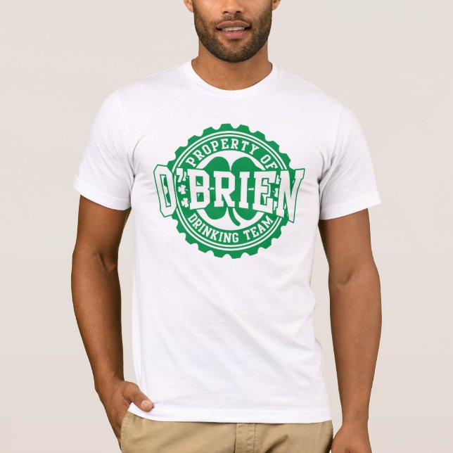 Camiseta Propriedade da equipe irlandesa do bebendo de (Frente)
