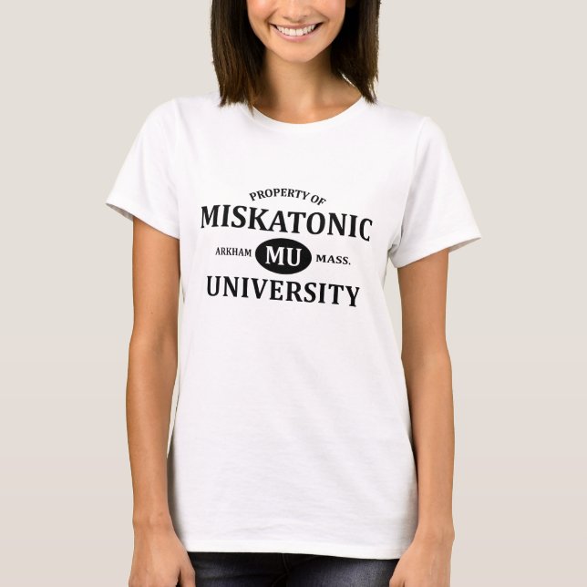 Camiseta Propriedade da universidade de Miskatonic (Frente)