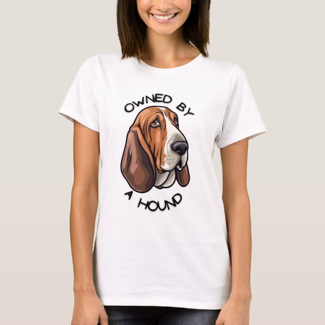 Camiseta Propriedade de alguém Basset Hound (Frente)