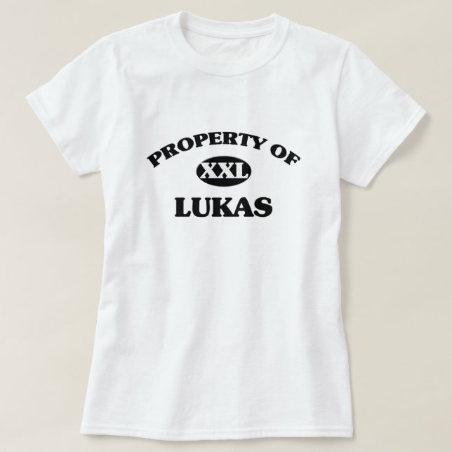 Camiseta Propriedade de LUKAS (Frente do Design)