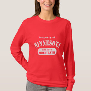 Camiseta Propriedade de Minnesota - texto branco
