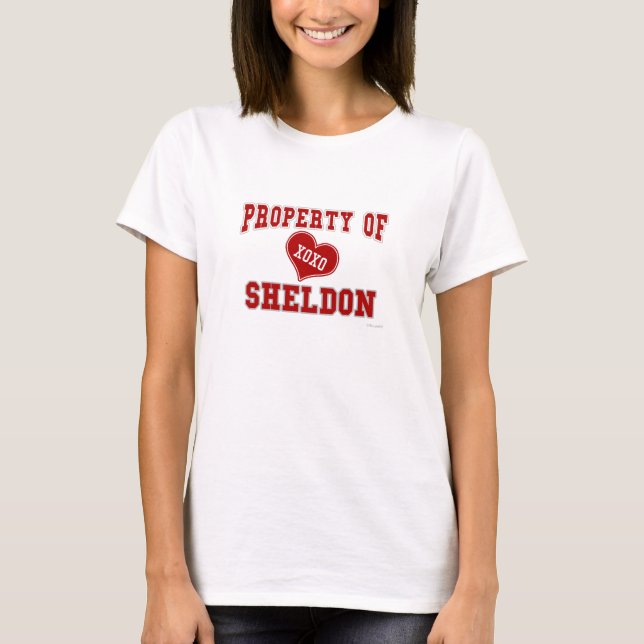 Camiseta Propriedade de Sheldon (Frente)