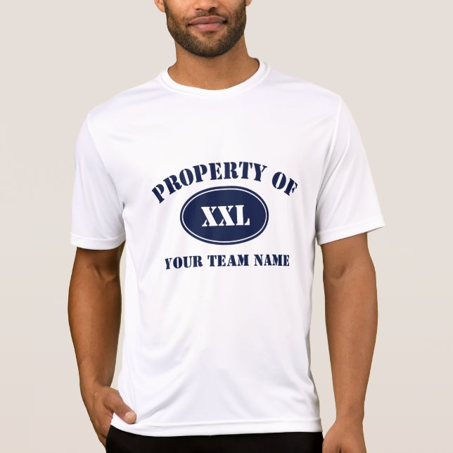 Camiseta Propriedade de sua equipe da fantasia (Frente)