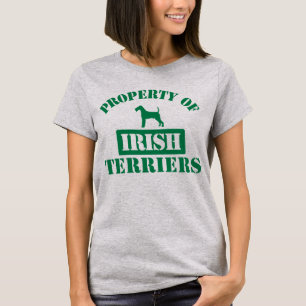 Camiseta Propriedade de terrier irlandeses, mulheres