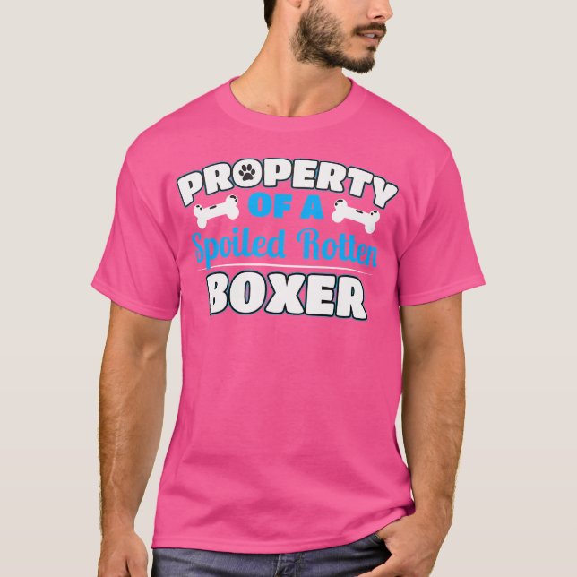 Camiseta Propriedade De Um Boxer Rotten Irritado (Frente)
