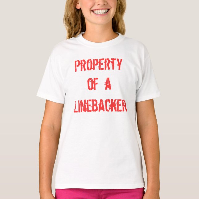 Camiseta Propriedade de um Linebacker (Frente)