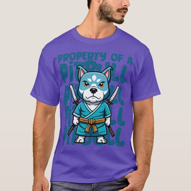 Camiseta Propriedade De Um Pitbull (Frente)