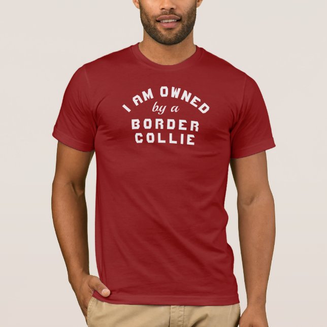 Camiseta Propriedade de uma Collie de Borda (Frente)