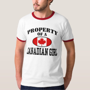 Camiseta Propriedade de uma menina canadense