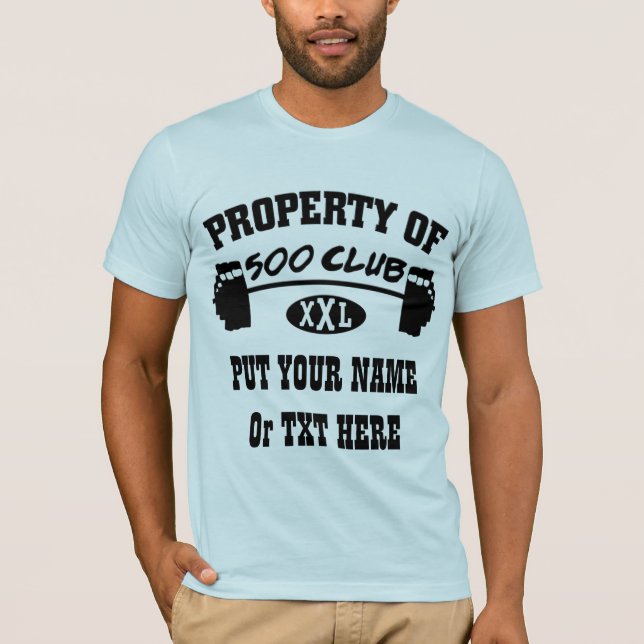 Camiseta Propriedade Do 500 Club XXL Mans Bella Canvas T (Frente)