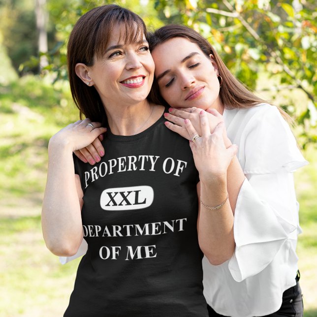 Camiseta Propriedade do Departamento de Mim XXL Negro femin (Property of Department of Me XXL Women's Black T-Shirt)