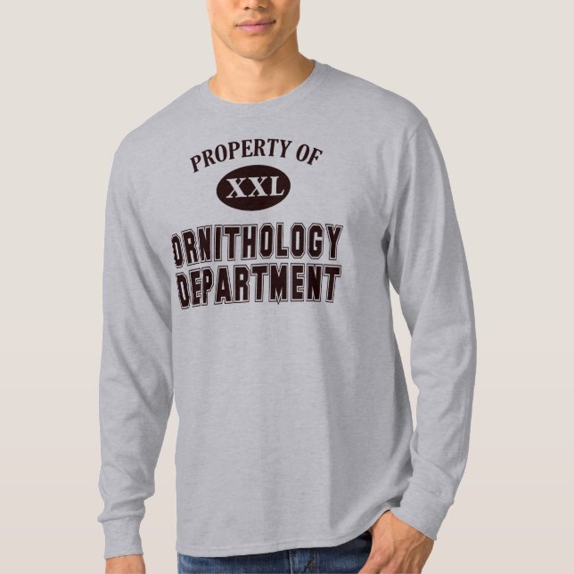 Camiseta Propriedade do Departamento de Ornitologia (Frente)