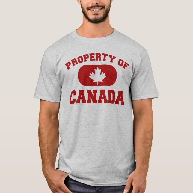Camiseta Propriedade do design de Canadá (Frente)