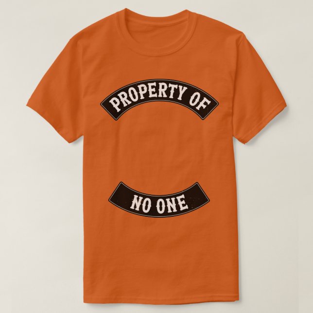 Camiseta Propriedade do No One (Frente do Design)