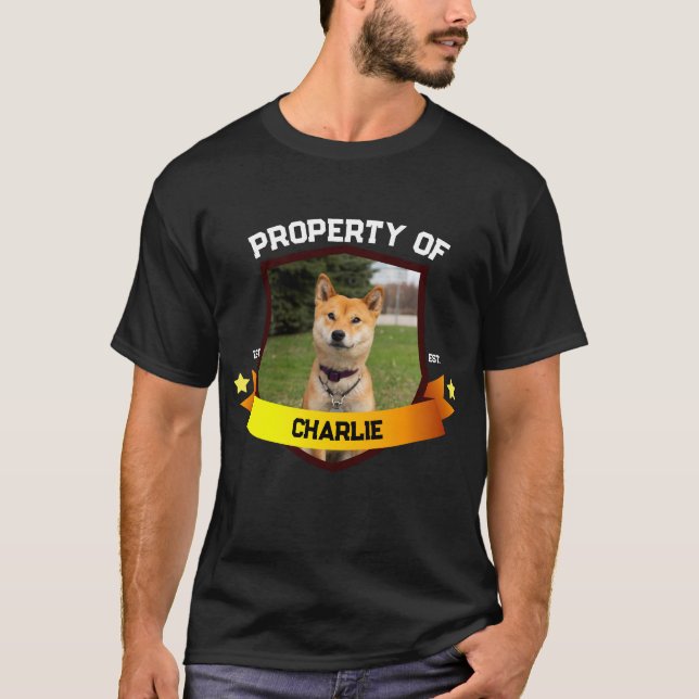 Camiseta Propriedade do Pai de Animais de Companhia Mãe Pet (Frente)