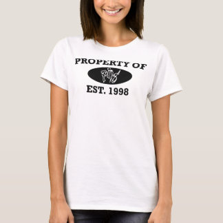 Camiseta Propriedade do tanque da correia de espaguetes das