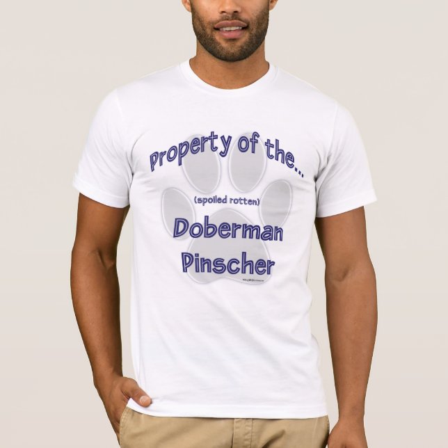Camiseta Propriedade Doberman Pinscher (Frente)