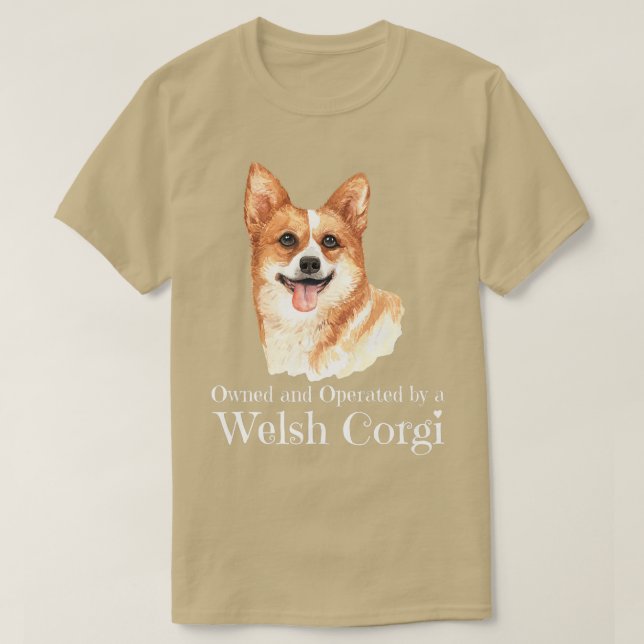 Camiseta Propriedade E Exploração De Um Cachorro Galês De C (Frente do Design)