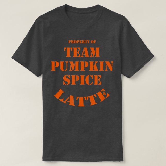 Camiseta Propriedade Latte de Especiaria de Bompkin de Equi (Frente do Design)