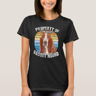 Camiseta Propriedade Retro do Basset Hound