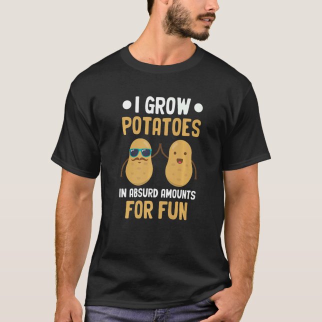 Camiseta Proprietário da Fazenda de batata Batata Batata Wh (Frente)