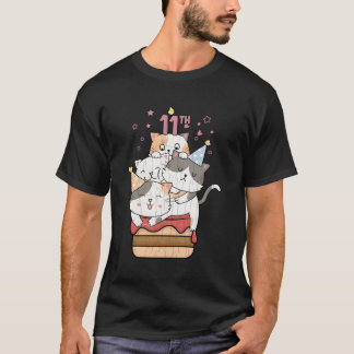 Camiseta Proprietário de 11 de Animais de Companhia Gatos