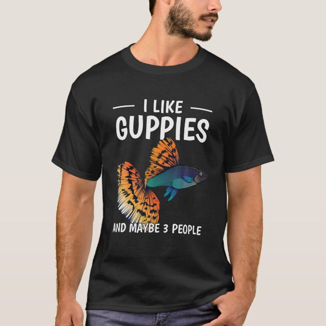 Camiseta Proprietário De Aquário De Peixes Eu Gosto De Gupp (Frente)