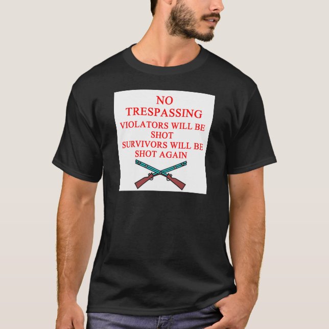 Camiseta proprietário de arma nenhum infrinjir (Frente)