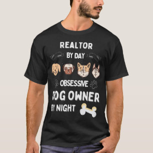 Camiseta Proprietário de Cachorro Corretor Amante de Animai