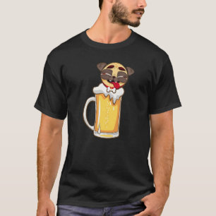 Camiseta Proprietário de Cachorro de Cerveja Garra Bebendo