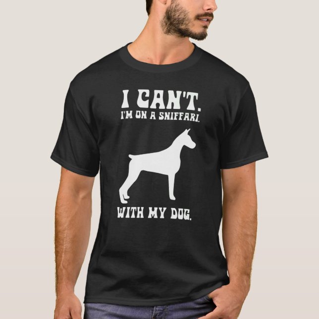 Camiseta Proprietário De Cachorro Doberman Para Cachorro De (Frente)