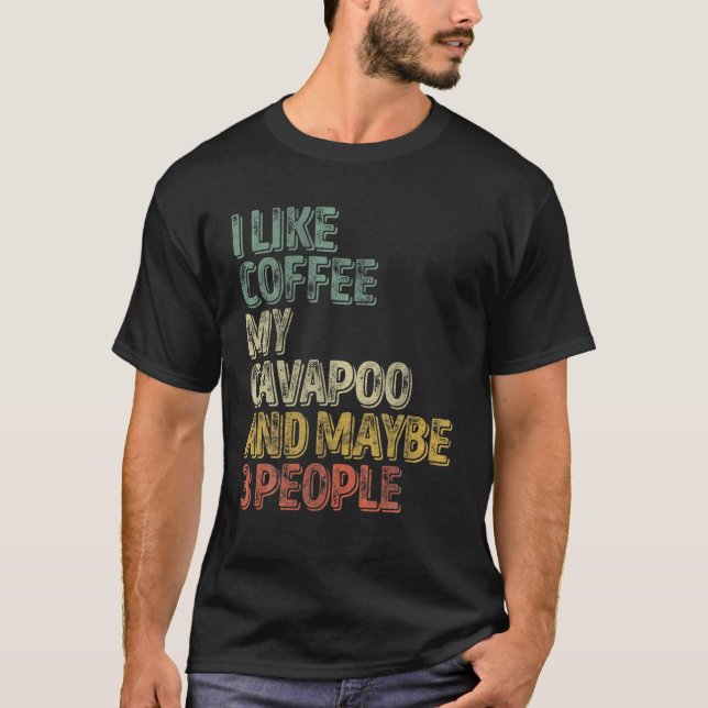 Camiseta Proprietário De Cachorro Eu Gosto De Café Meu Cava (Frente)