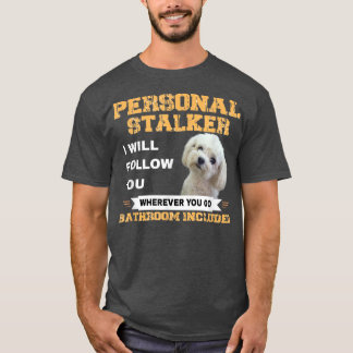 Camiseta Proprietário de Cachorro Maltês Follower Funny Quo