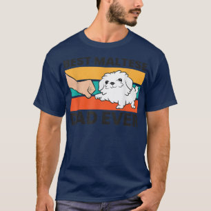 Camiseta Proprietário de Cachorro Maltês Melhor Pai Maltês
