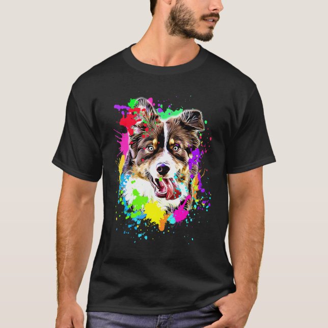 Camiseta Proprietário de Cachorro Motif Australiano 5 (Frente)