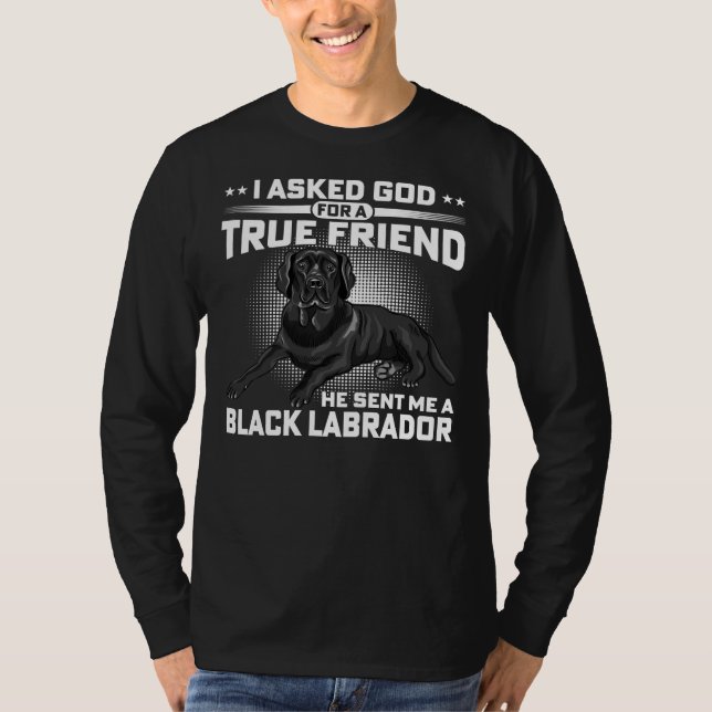 Camiseta Proprietário de Cachorro Negro Labrador Retriever  (Frente)