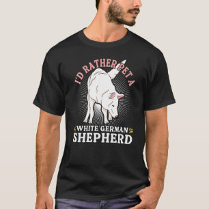 Camiseta Proprietário de Cachorro Pastor Alemão Branco