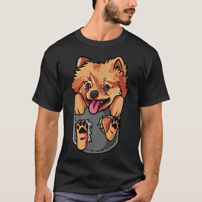 Camiseta Proprietário de Cachorro Pomerano Eu Amo Meu Pomer (Frente)