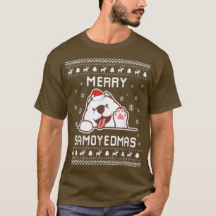 Camiseta Proprietário De Cachorro Samoyed Fora De Natal Fei