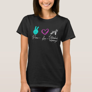 Camiseta Proprietário de Cachorro Schnauzer Padrão de Amor