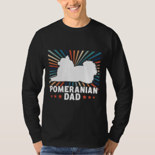 Camiseta Proprietário de cães da Pomerânia Vintage Pai da P