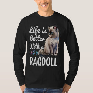 Camiseta Proprietário de Gato Bonito Ragdoll Himalayan Birm