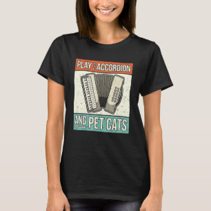 Camiseta Proprietário de Gato do Jogador Acordeão Acordioni