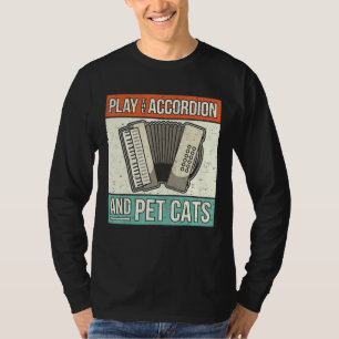 Camiseta Proprietário de Gato do Jogador Acordeão Acordioni