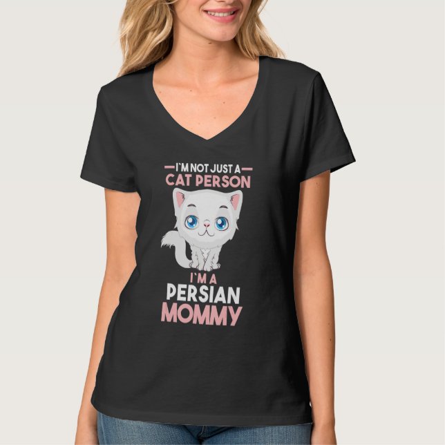Camiseta Proprietário de Gato Mamãe Persa (Frente)