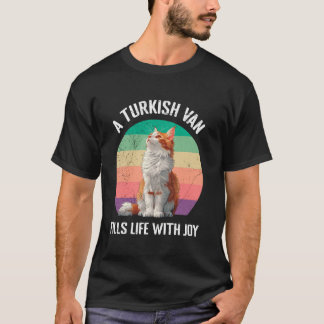 Camiseta Proprietário de Gato Uma VAN TURCA PREENCHE A VIDA