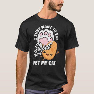 Camiseta Proprietário de Gato Vegetal de Batata Doce