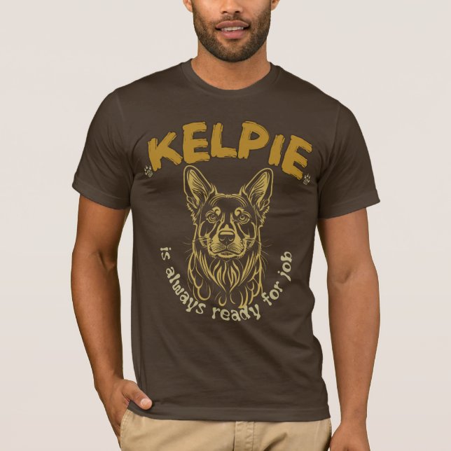 Camiseta Proprietário de Kelpie, melhor amigo de Kelpie, Re (Frente)